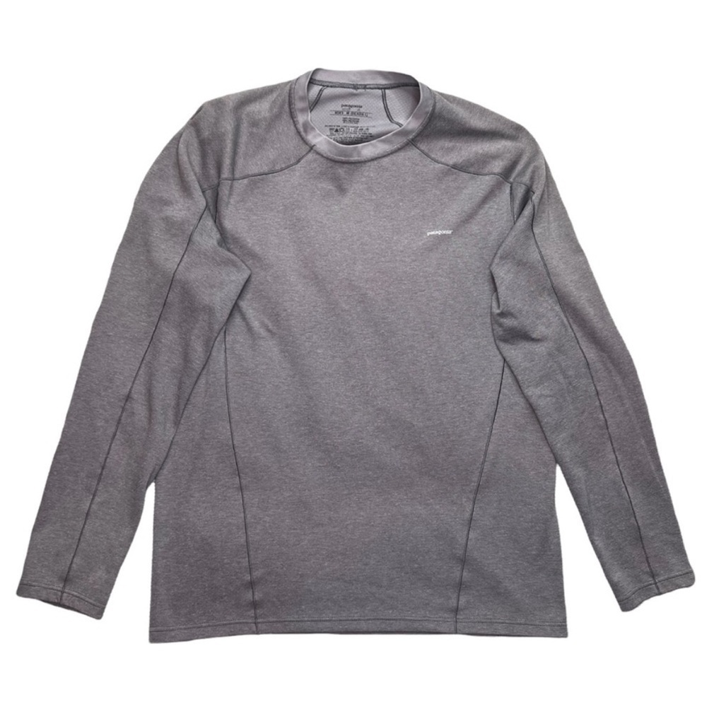 Patagonia Men’s Gray Capilene Midweight 3 Long Sleeve Shirt Sz M